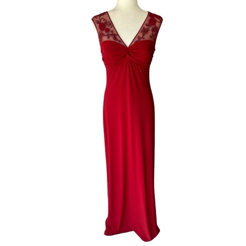 $240 Laundry By Shelli Segal Red Dress Formal Evening Holiday Party Prom Dress 8